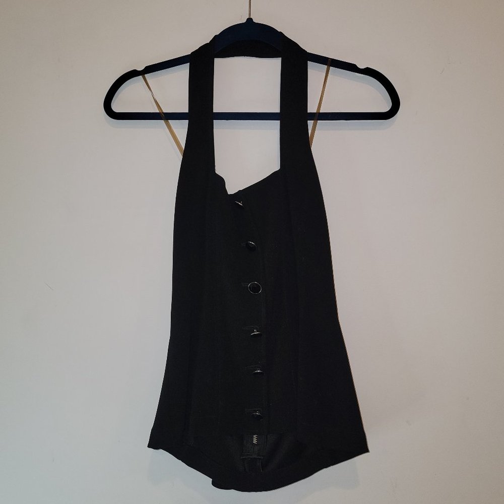 Royal Underground by Nikki Sixx Halter Dress Top Black, Size XS